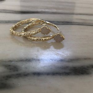 Kendra Scott gold hoop with stone